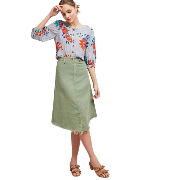 Anthropologie Maeve Lilorne Floral Buttondown Women's Top Size 0 New without Tag - Picture 5 of 8